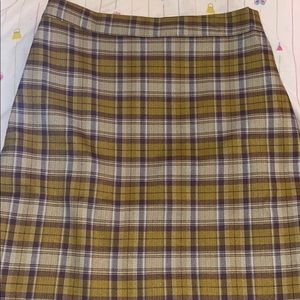 Yellow Plaid Skirt
